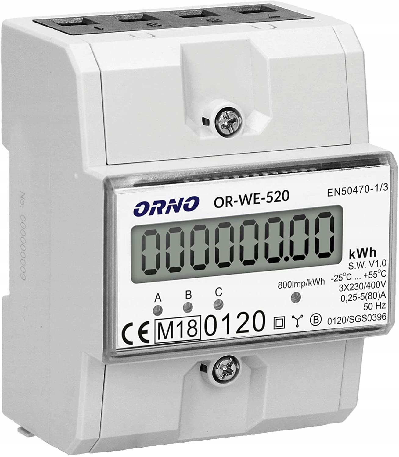 Orno 400 V IP20 80 A čítač